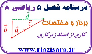 بردار و مختصات,ریاضی 8