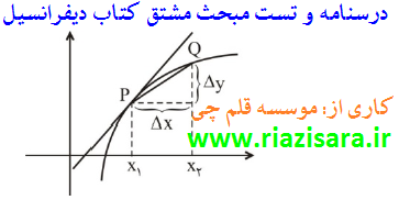 جمع بندی دیفرانسیل مبحث مشتق