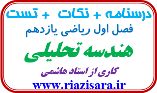 هندسه تحلیلی, ریاضی یازدهم تجربی